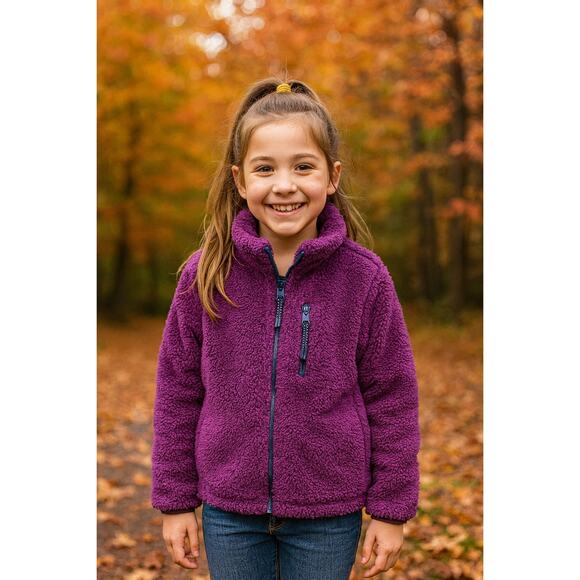Mini Boden Girls “Eden Borg” Fleece Jacket — Cozy Zip-Up - Picture 1 of 5